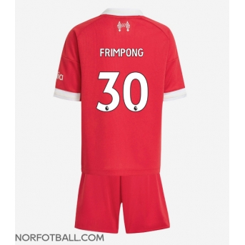 Billige Fotballdrakt Liverpool Jeremie Frimpong #30 Replika Hjemmedraktsett Barn 2025-26 Kortermet (med bukser)